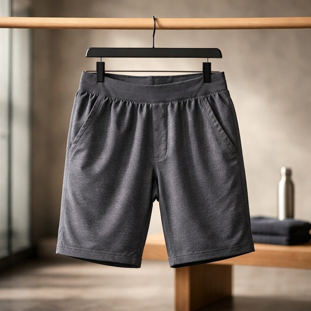 Lululemon THE Short Mens XXL Heathered Grey Athletic Training Gym Shorts